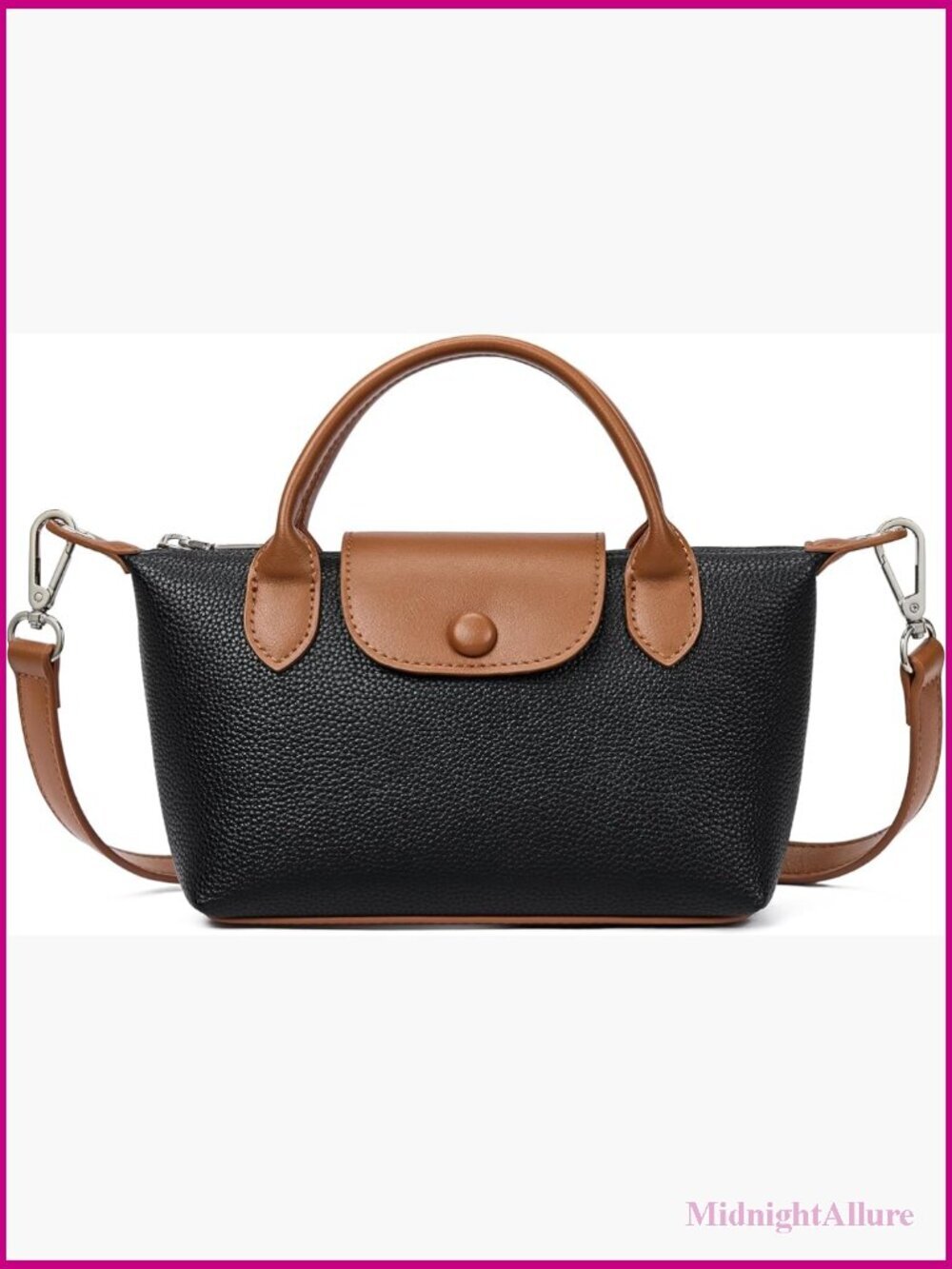 Mini Tote Crossbody Bag Adjustable Strap Top Handle Vegan Leather Everyday